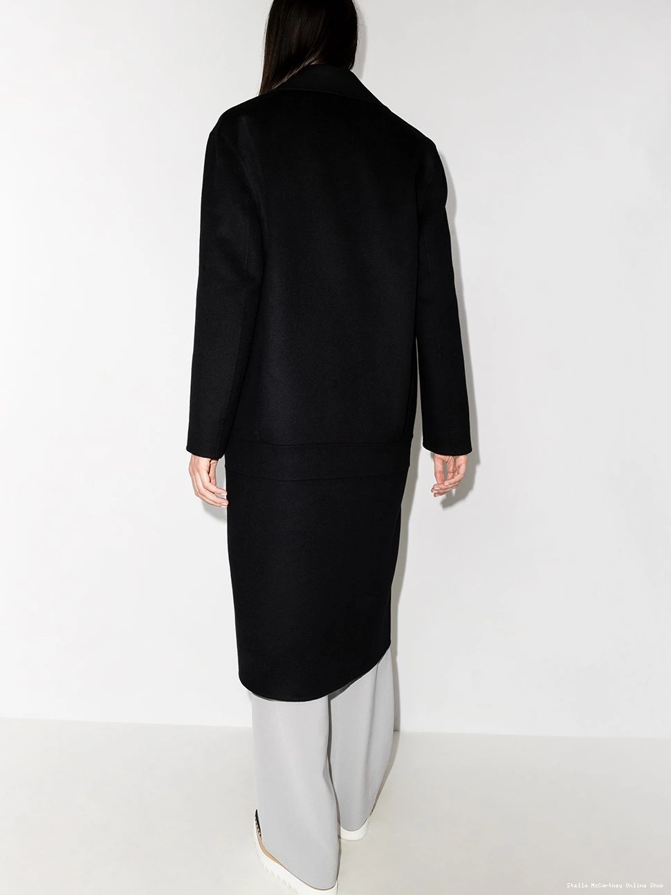 Affordable Stella wool oversize Women double-breasted coat McCartney 0825